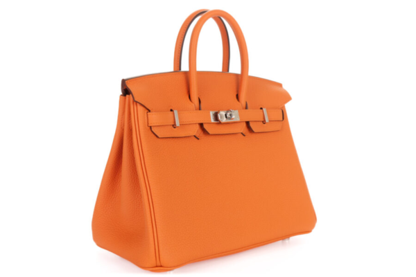 Hermès Birkin 25 Orange H Togo Palladium Hardware - Image 2