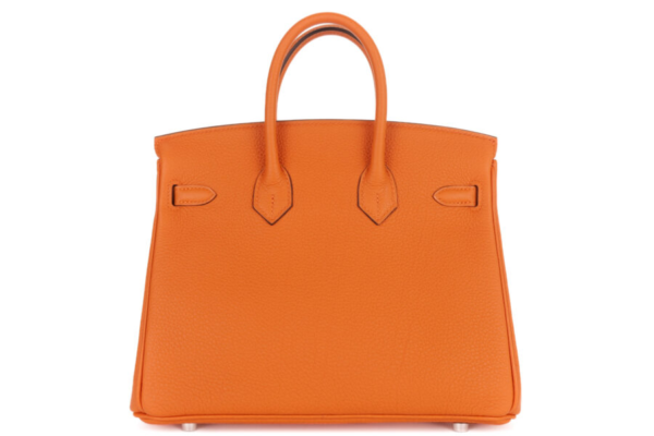 Hermès Birkin 25 Orange H Togo Palladium Hardware - Image 3