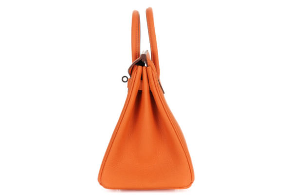 Hermès Birkin 25 Orange H Togo Palladium Hardware - Image 4