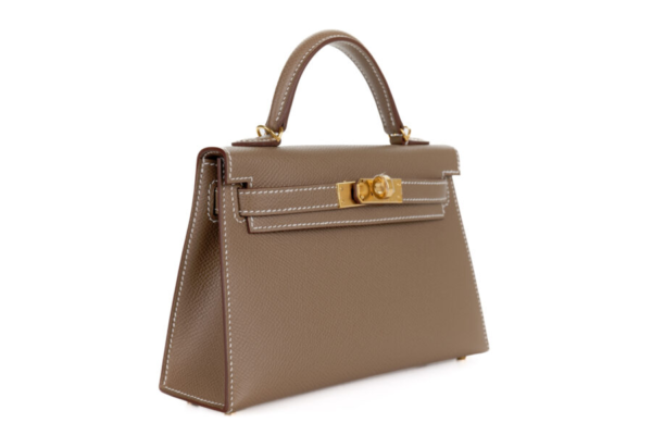 Hermès Mini Kelly Etoupe Epsom Gold Hardware - Image 2
