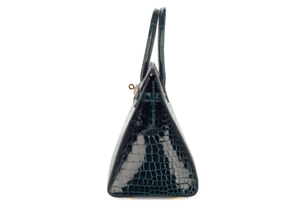 Hermès Birkin 30 Vert Cyprus Shiny Alligator Gold Hardware - Image 4